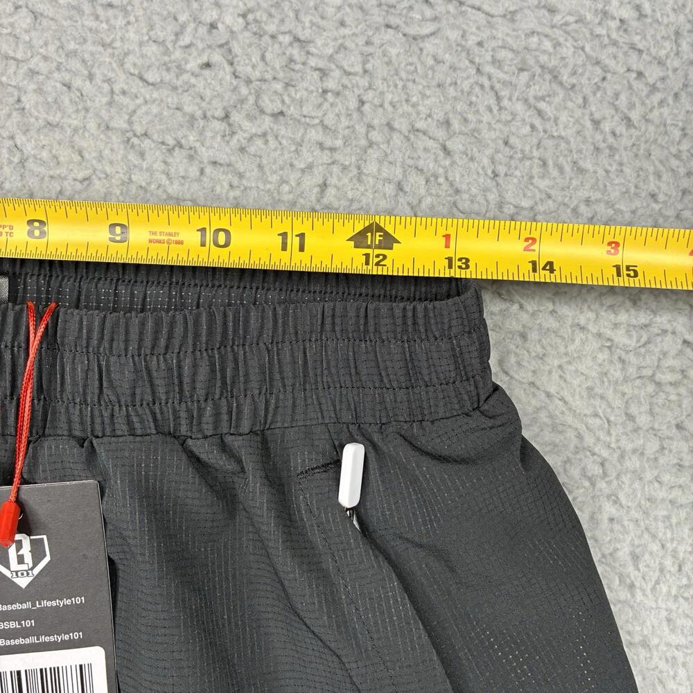 Baseball Lifestyle 101 Off Field Training Shorts Mens Small Black Athletic NWT - Picture 5 of 13